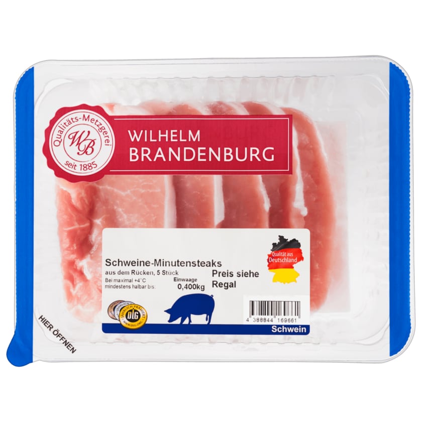 Wilhelm Brandenburg Schweine-Minutensteaks 400g
